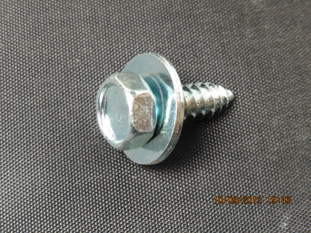 (image for) 1/4 X 3/4 HEX HEAD SEMS TAPPING SCREW CLEAR ZINC 5PC - Click Image to Close